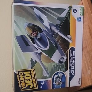 Star Wars Young Jedi Adventures.  Kai Brightstar action figure.  Star Fighter
